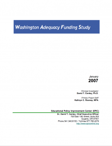 Washington Adequacy Funding Study Report Cover