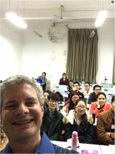 Greg teaching a class of English majors at the Northwest Agriculture and Forestry University in Yangling, China.